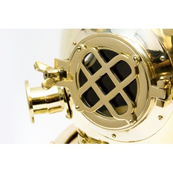 Wielki mosiężny hełm nurka Mark IV  U.S. Navy Diving Helmet