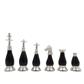 Ekskluzywny zestaw szachowy 40 cm, szachy mosiądz i drewno