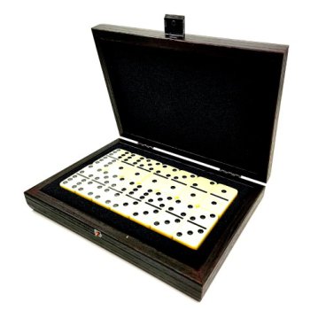 Ekskluzywne Domino w pudełku z drewna - Gra na lata - DDE10