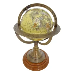 Stylowy Globus na mosiężnej podstawie - Ekskluzywny Dekoracja Marynistyczna