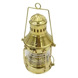 Mosiężna, naftowa lampa żeglarska, lampa nawigacyjna z mosiądzu 25cm
