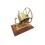 Dzwonek obrotowy z mosiądzu na drewnianym postumencie, żeglarski styl na blacie, morski design
