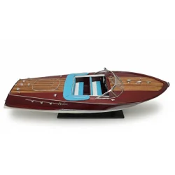 Drewniany model łodzi motorowej Riva Ariston 70 cm - włoska elegancja, marynistyczna dekoracja