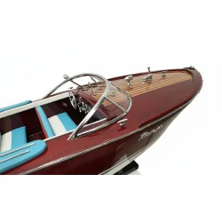 Drewniany model łodzi motorowej Riva Ariston 70 cm - włoska elegancja, marynistyczna dekoracja