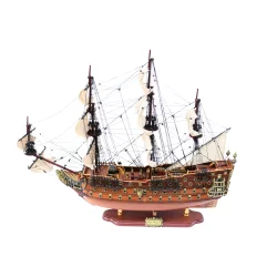 Potężny, drewniany model żaglowca HMS Prince 96cm - ekskluzywna dekoracja marynistyczna, żeglarski prezent