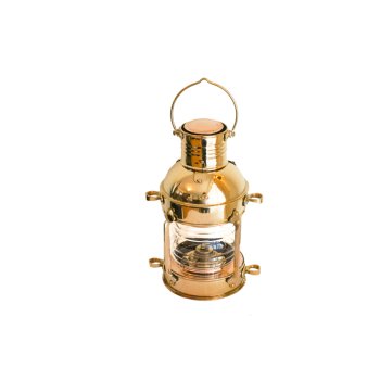 Mosiężna lampa nawigacyjna, dawna lampa żeglarska