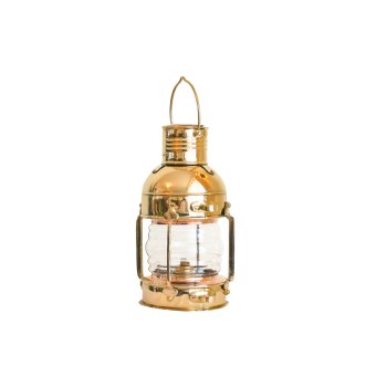 Mosiężna lampa nawigacyjna, dawna lampa żeglarska