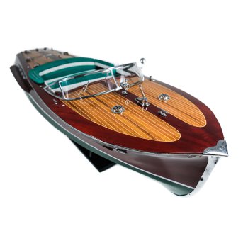 Drewniany model łodzi motorowej RIVA SUPER TRITONE 90cm - największa, najdroższa, najszybsza łódź Riva (skala 1:10)