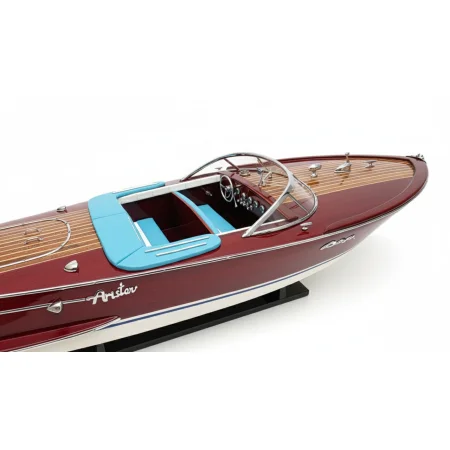 Drewniany model łodzi motorowej Riva Ariston 70 cm - włoska elegancja, marynistyczna dekoracja