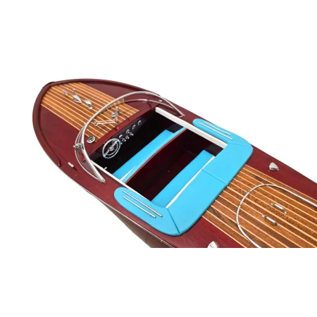 Drewniany model łodzi motorowej Riva Ariston 70 cm - włoska elegancja, marynistyczna dekoracja