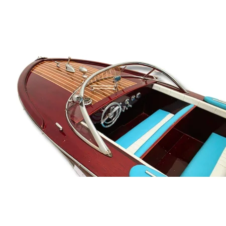 Drewniany model łodzi motorowej Riva Ariston 70 cm - włoska elegancja, marynistyczna dekoracja