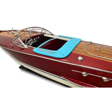 Drewniany model łodzi motorowej Riva Ariston 70 cm - włoska elegancja, marynistyczna dekoracja