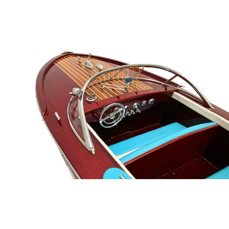 Drewniany model łodzi motorowej Riva Ariston 70 cm - włoska elegancja, marynistyczna dekoracja