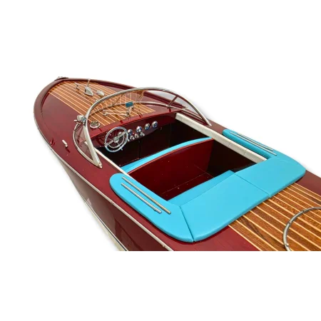 Drewniany model łodzi motorowej Riva Ariston 70 cm - włoska elegancja, marynistyczna dekoracja