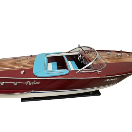 Drewniany model łodzi motorowej Riva Ariston 70 cm - włoska elegancja, marynistyczna dekoracja