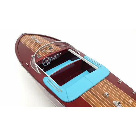 Drewniany model łodzi motorowej Riva Ariston 70 cm - włoska elegancja, marynistyczna dekoracja