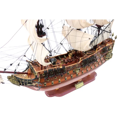 Potężny, drewniany model żaglowca HMS Prince 96cm - ekskluzywna dekoracja marynistyczna, żeglarski prezent