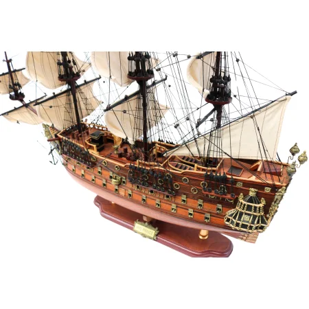 Potężny, drewniany model żaglowca HMS Prince 96cm - ekskluzywna dekoracja marynistyczna, żeglarski prezent