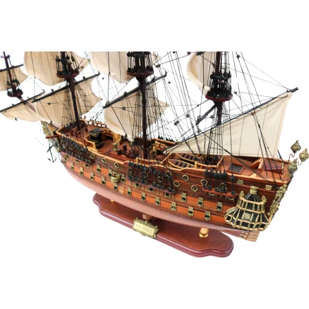Potężny, drewniany model żaglowca HMS Prince 96cm - ekskluzywna dekoracja marynistyczna, żeglarski prezent