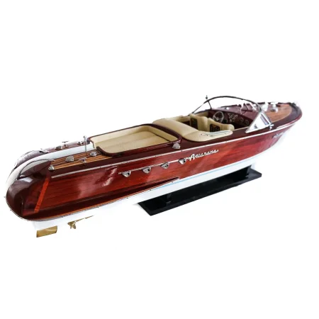 Potężny, drewniany model RIVA AQUARAMA 70cm, legenda klasycznych łodzi motorowych, prestiżowa dekoracja marynistyczna