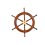 Potężne drewniane koło sterowe 77cm z mosiężną piastą - morski symbol steru władzy, żeglarski prezent