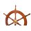 Potężne drewniane koło sterowe 77cm z mosiężną piastą - morski symbol steru władzy, żeglarski prezent