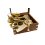 Duży mosiężny sekstant kapitański w marynistycznej drewnianej skrzynce z przeszklonym wiekiem - żeglarski prezent, morski symbol, marynistyczna dekoracja
